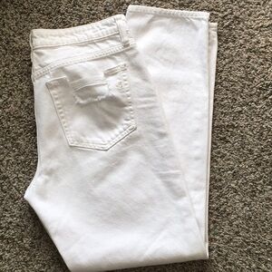 Chic White Boyfriend Jeans Relaxed Fit 106